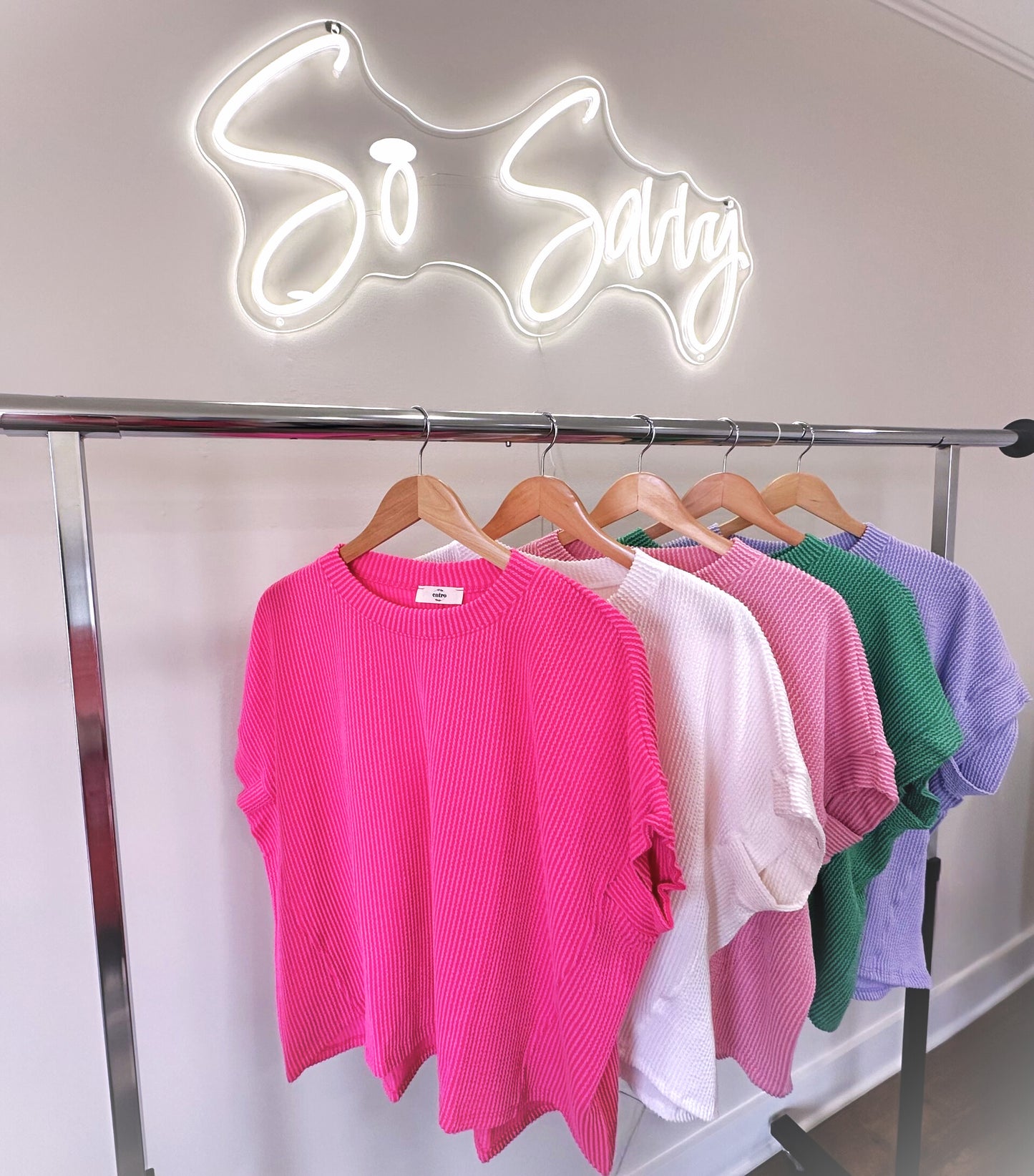 Ribbed Round Neck Top - 5 colors
