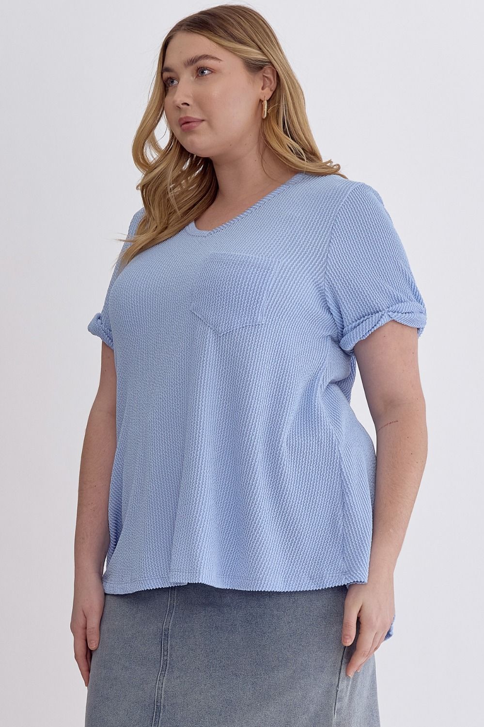 Ribbed V-Neck Top - 5 colors