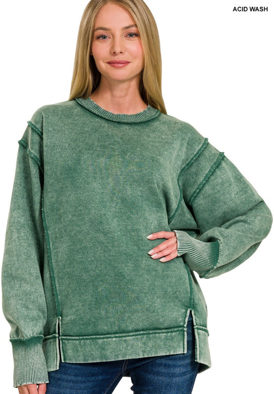 Acid Wash Sweatshirt - 3 colors
