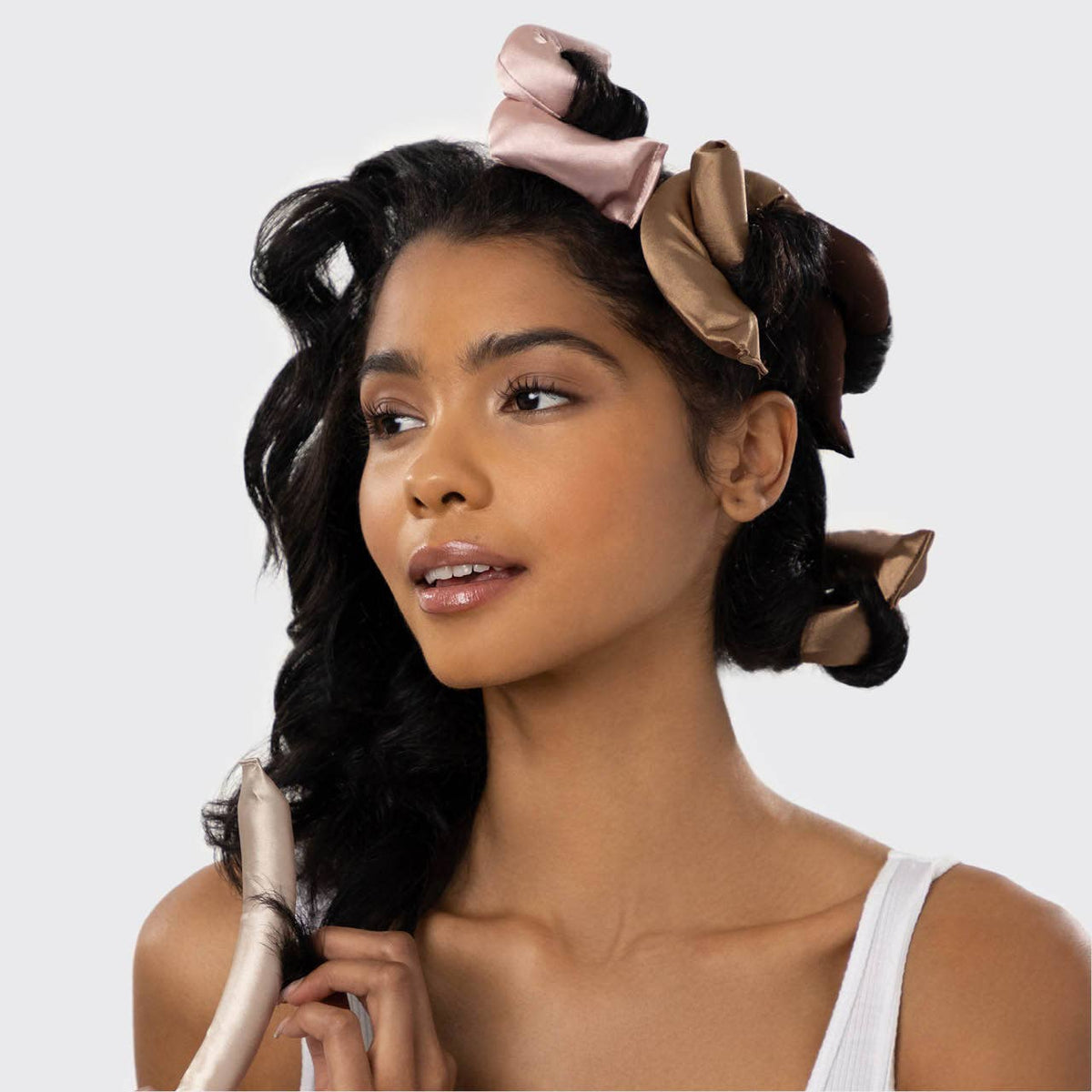 Satin Wrapped Flexi Rods 6pc Set - Rosewood