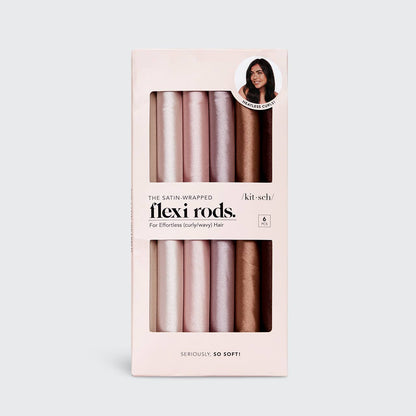Satin Wrapped Flexi Rods 6pc Set - Rosewood