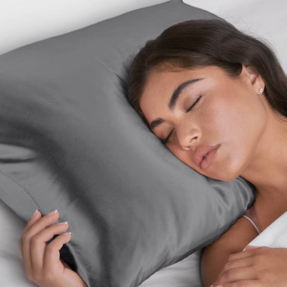 Satin Pillowcase Standard - Charcoal