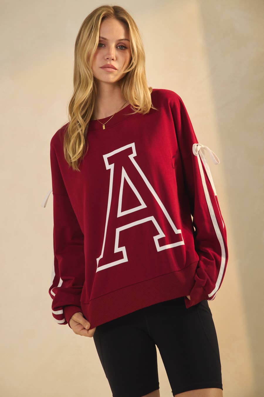 Bold Varsity-style 'A' Graphic Sweatshirt