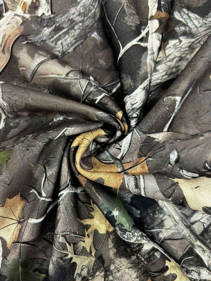 Oversized Woodland Camo Half Zip Pullover Sweatshirt
