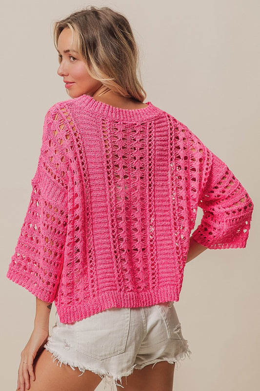 Crochet Knit Top - 2 colors
