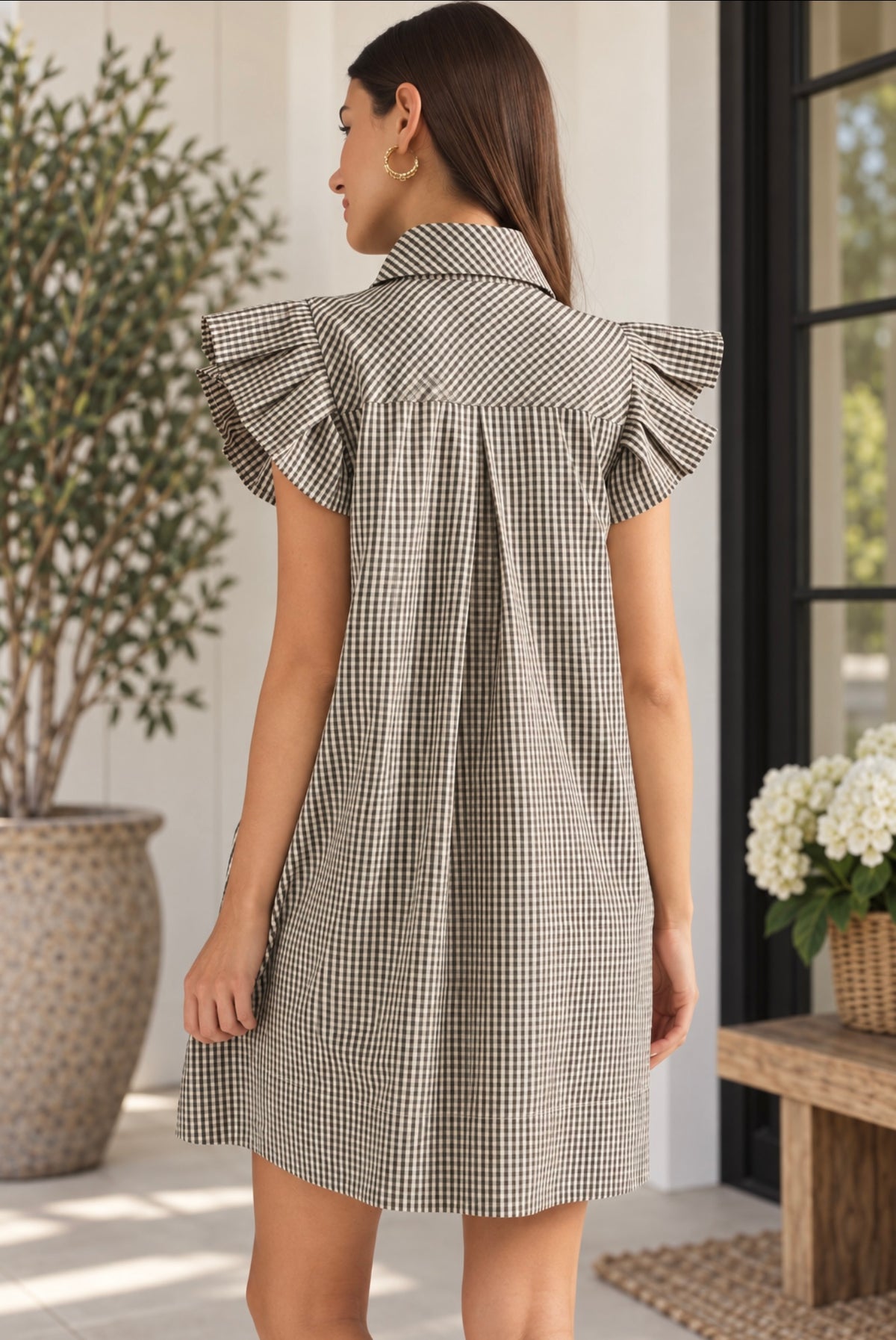 Entro Gingham Dress