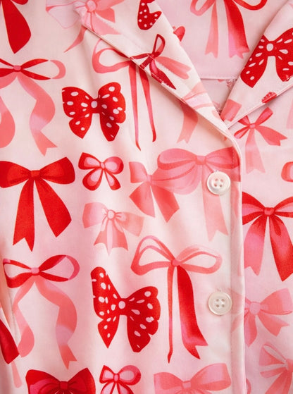 Red Bow Pajama Set