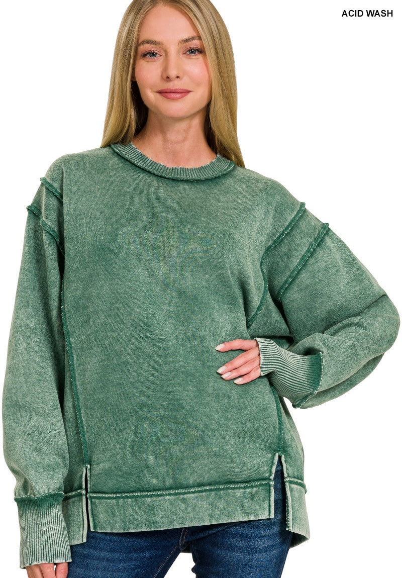 Acid Wash Sweatshirt - 3 colors