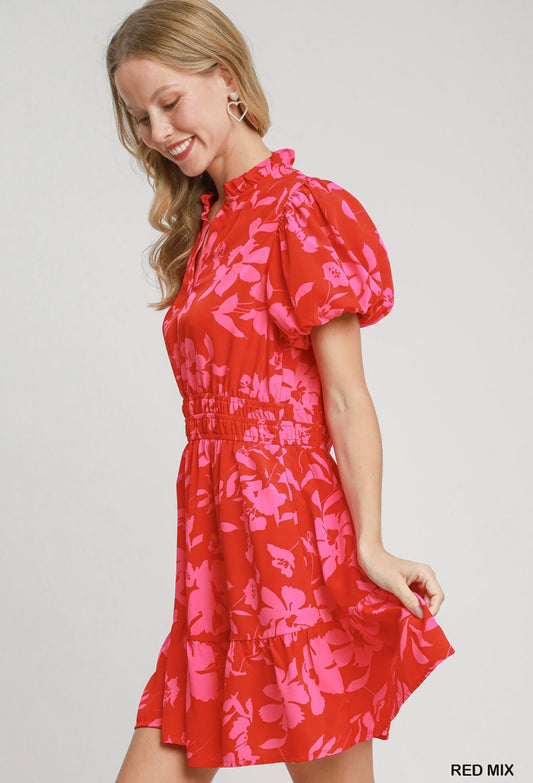 Pink Punch Floral Dress