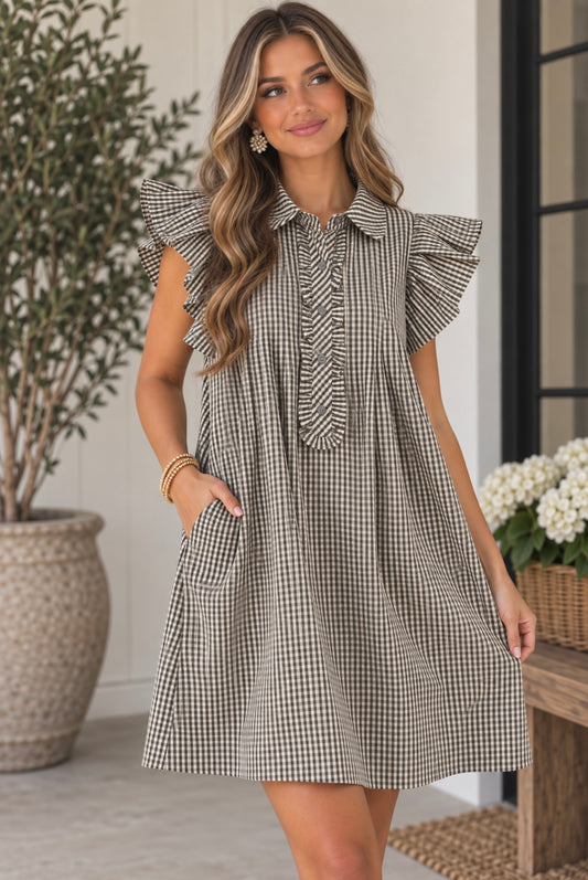 Entro Gingham Dress