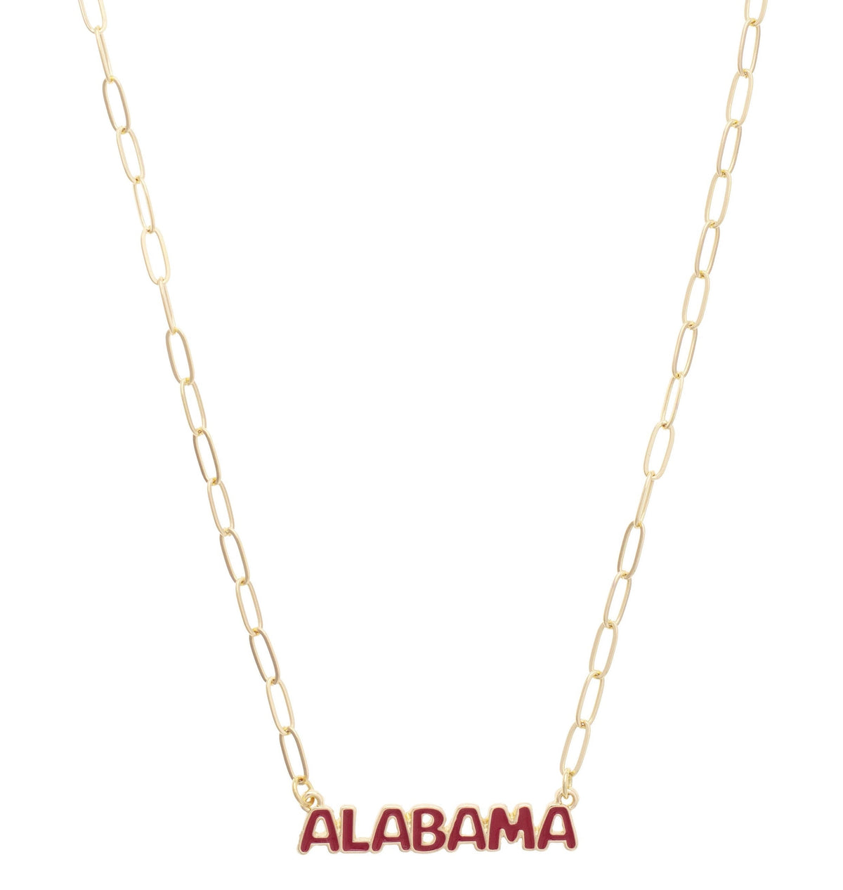 Alabama Crimson Tide Pave Outline Necklace
