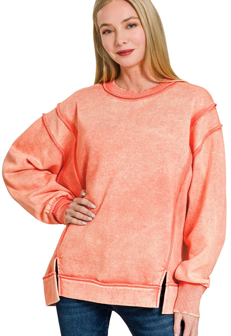 Acid Wash Sweatshirt - 3 colors