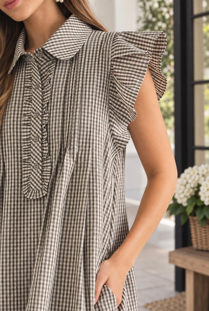 Entro Gingham Dress