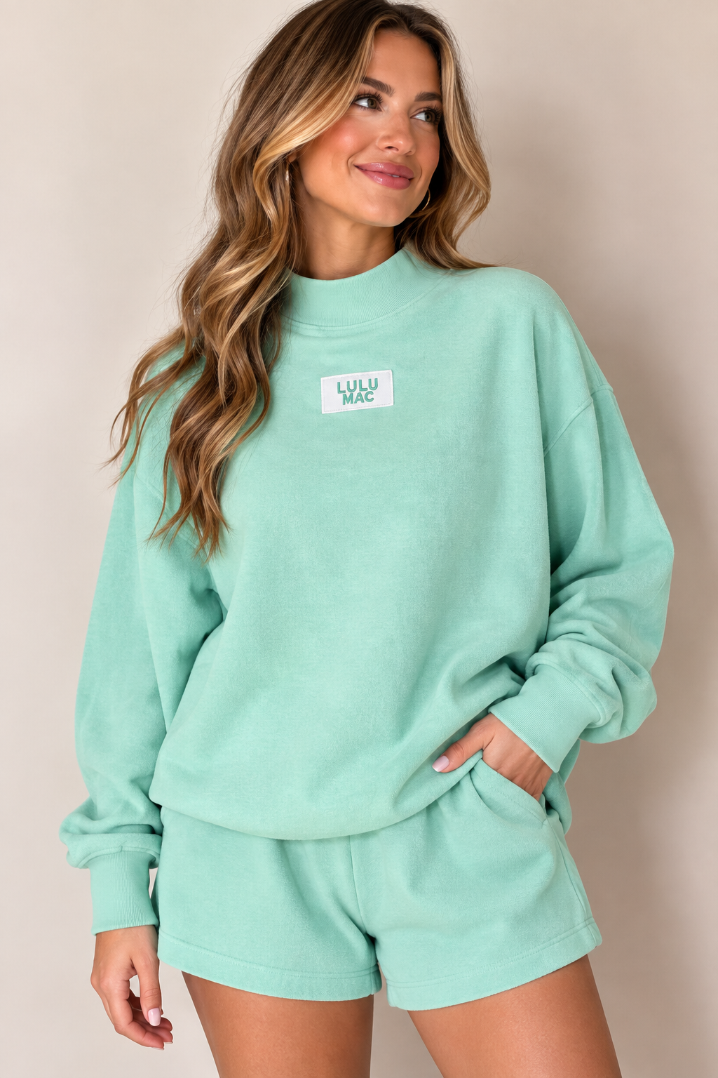 Lulu Mac Seafoam Mock Neck