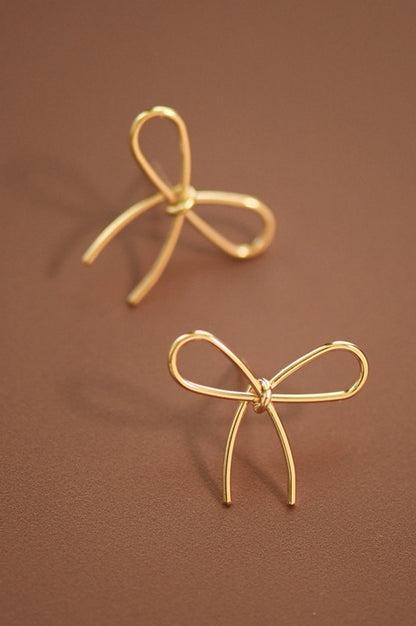 Golden Bow Earrings