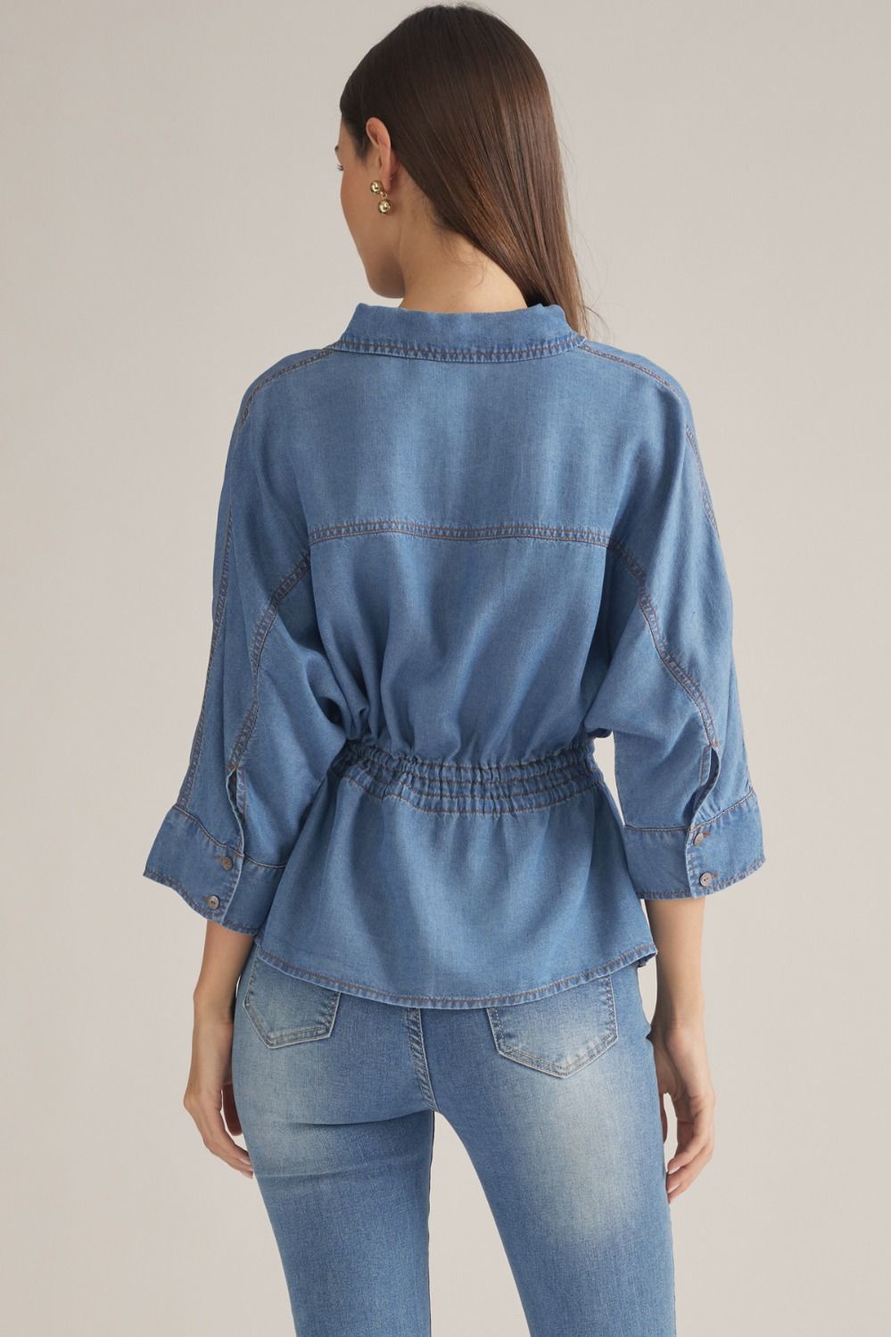 Denim Darling Cinched Top