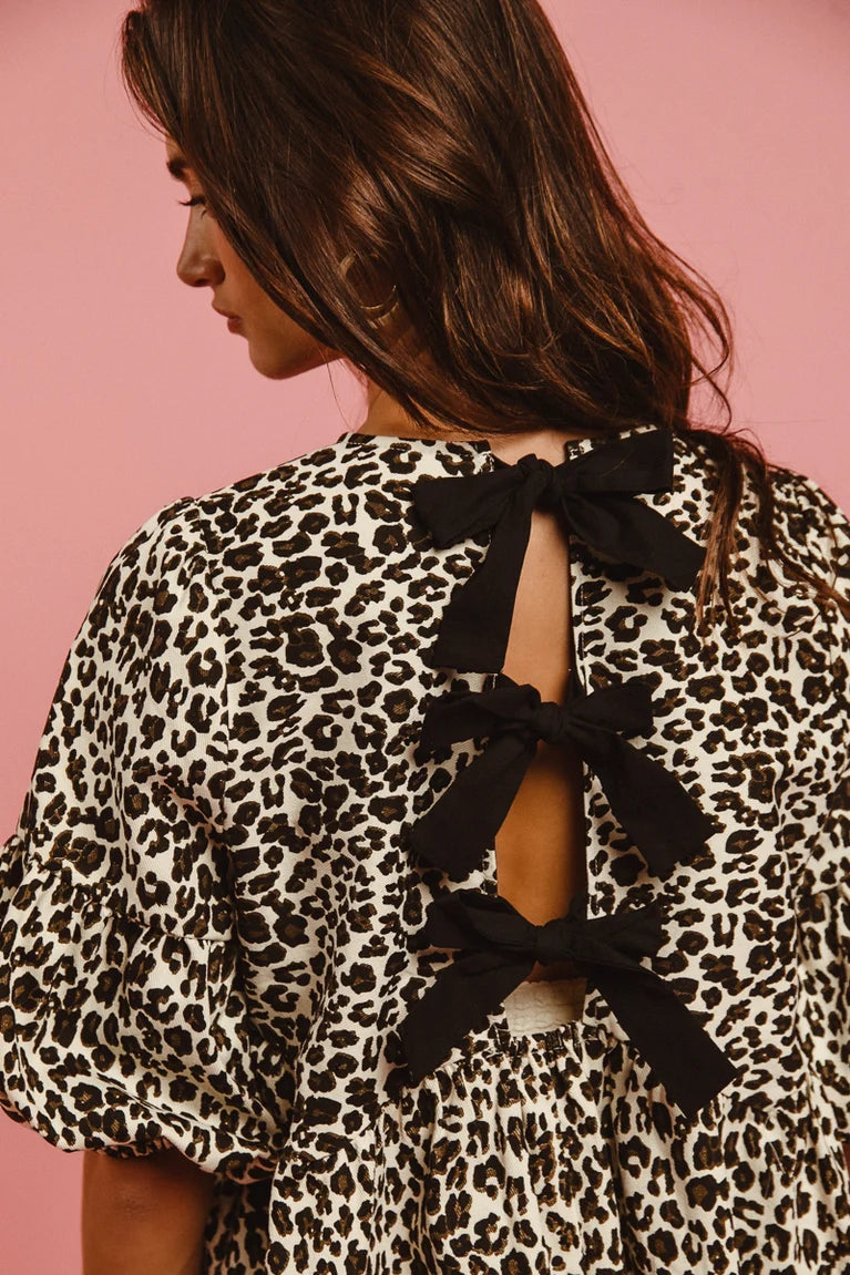 Leopard Denim Dress