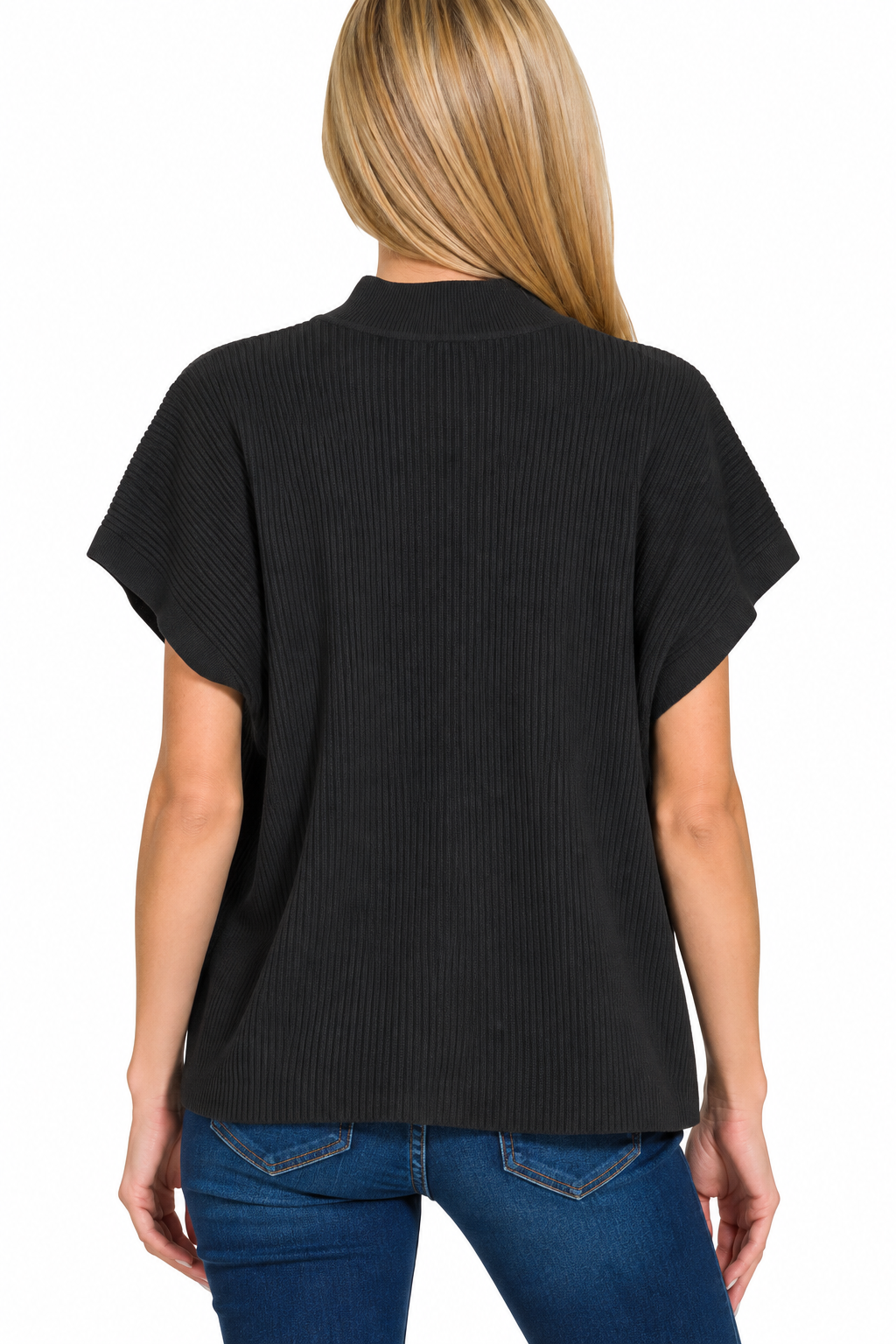 Zenana Mock Neck Short Sleeve Top