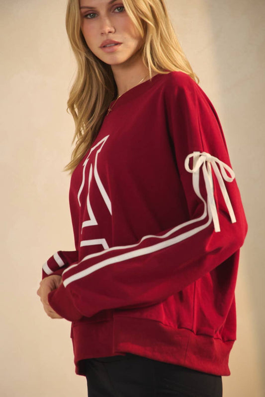 Bold Varsity-style 'A' Graphic Sweatshirt